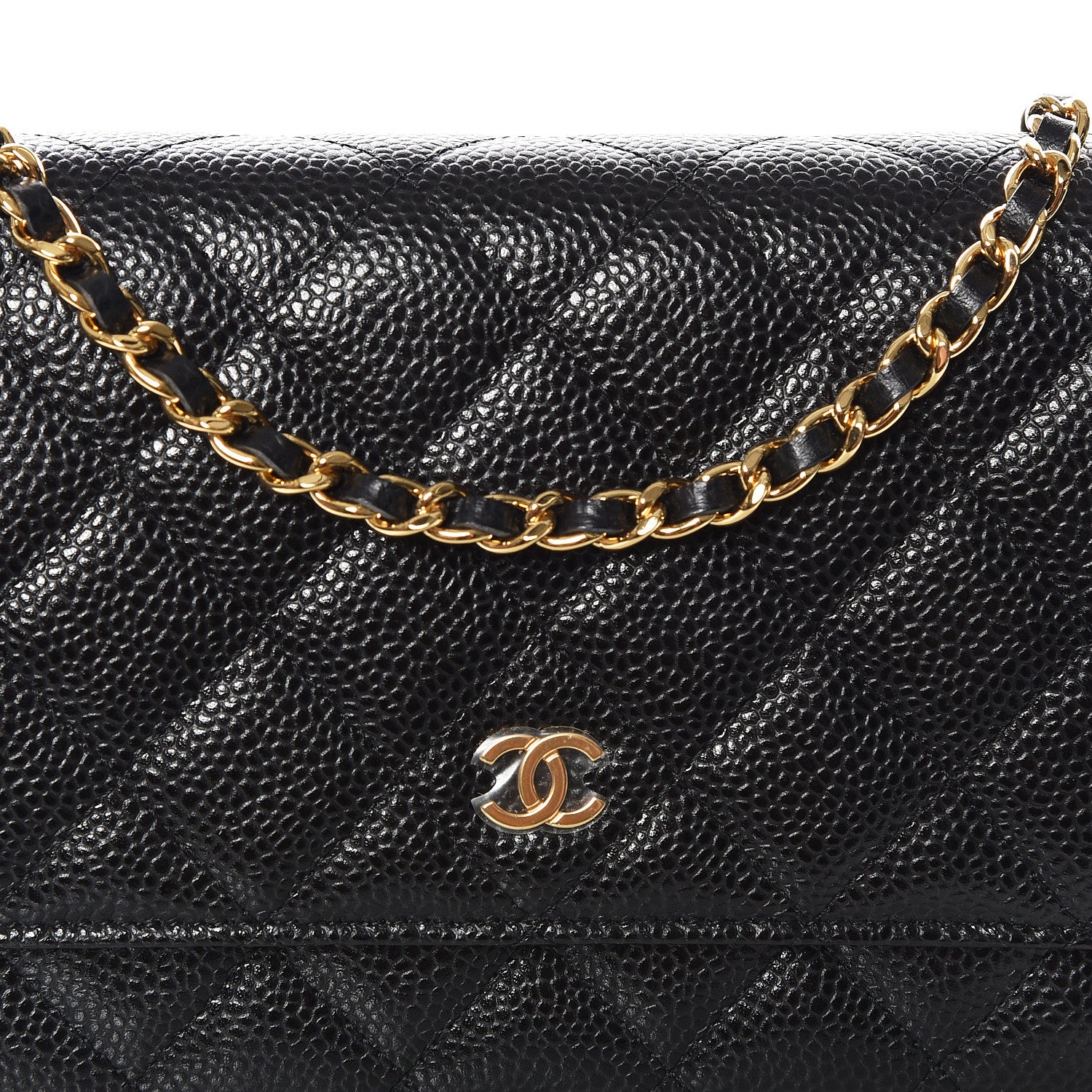 Chanel Caviar Quilted Wallet On Chain WOC Black 4 of 11
