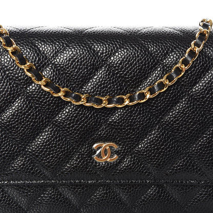 Chanel Caviar Quilted Wallet On Chain WOC Black 4 of 11