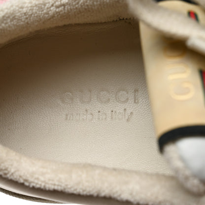Gucci GG Monogram Nubuck Web Womens Screener Sneakers 37 New Sand Dusty Milk Pink 6 of 9
