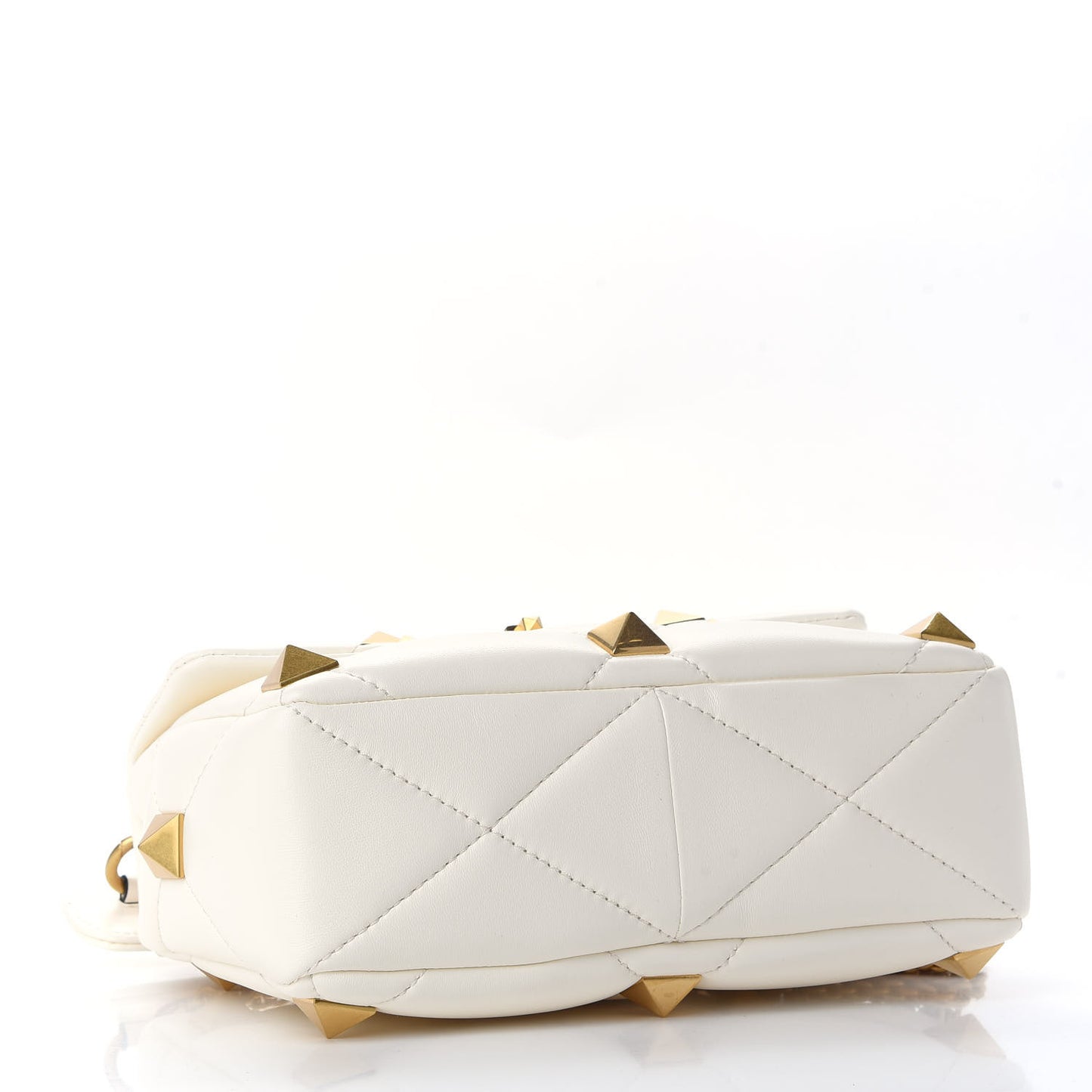 Nappa Large Roman Stud Shoulder Bag Ivory