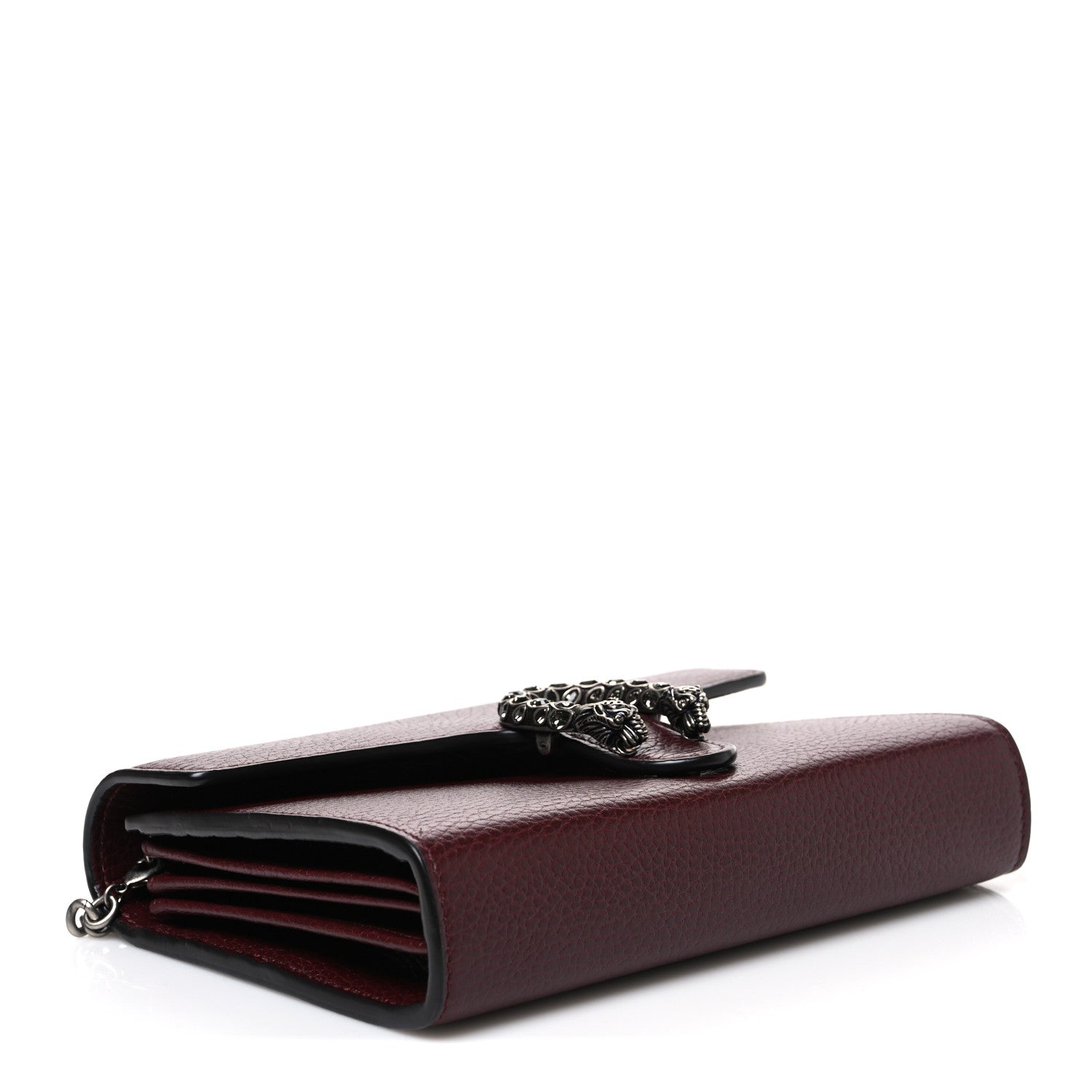 Gucci Dollar Calfskin Crystal Mini Dionysus Chain Wallet Vintage Bordeaux 4 of 11