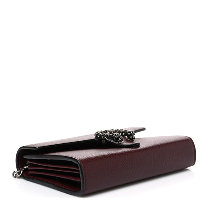 Gucci Dollar Calfskin Crystal Mini Dionysus Chain Wallet Vintage Bordeaux 4 of 11