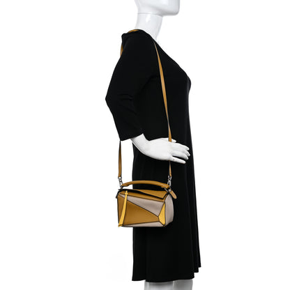 Loewe Calfskin Mini Puzzle Bag Yellow Ochre 2 of 12