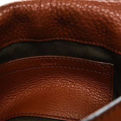 Chloe Calfskin Mini Marcie Round Crossbody Bag Whiskey 6 of 7