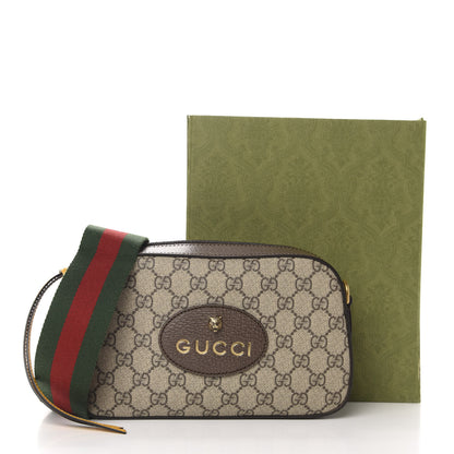 Gucci GG Supreme Monogram Web Neo Vintage Shoulder Bag Beige New Acero Crop 11 of 11