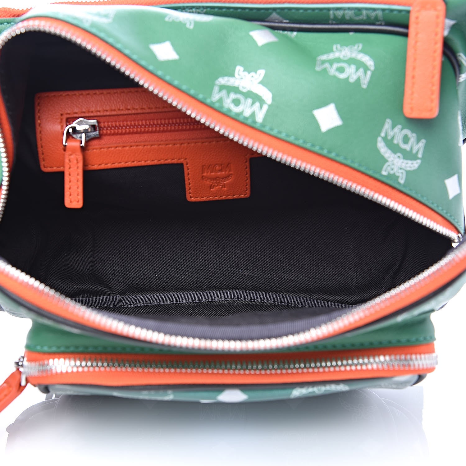MCM Visetos Reflective Nylon Resnick Belt Bag Eden 5 of 11