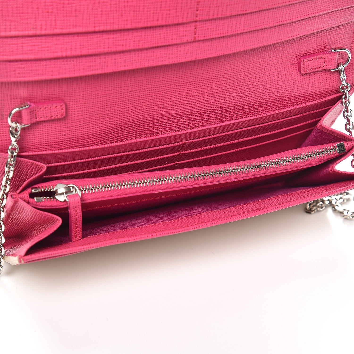 Fendi Vitello Elite Crystal Eye Monster Continental Wallet on Chain Bellini Multicolor 5 of 9