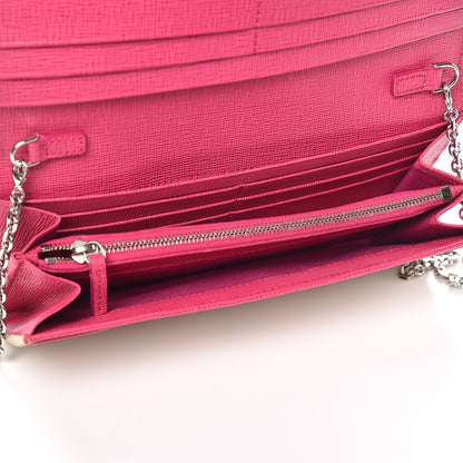 Fendi Vitello Elite Crystal Eye Monster Continental Wallet on Chain Bellini Multicolor 5 of 9