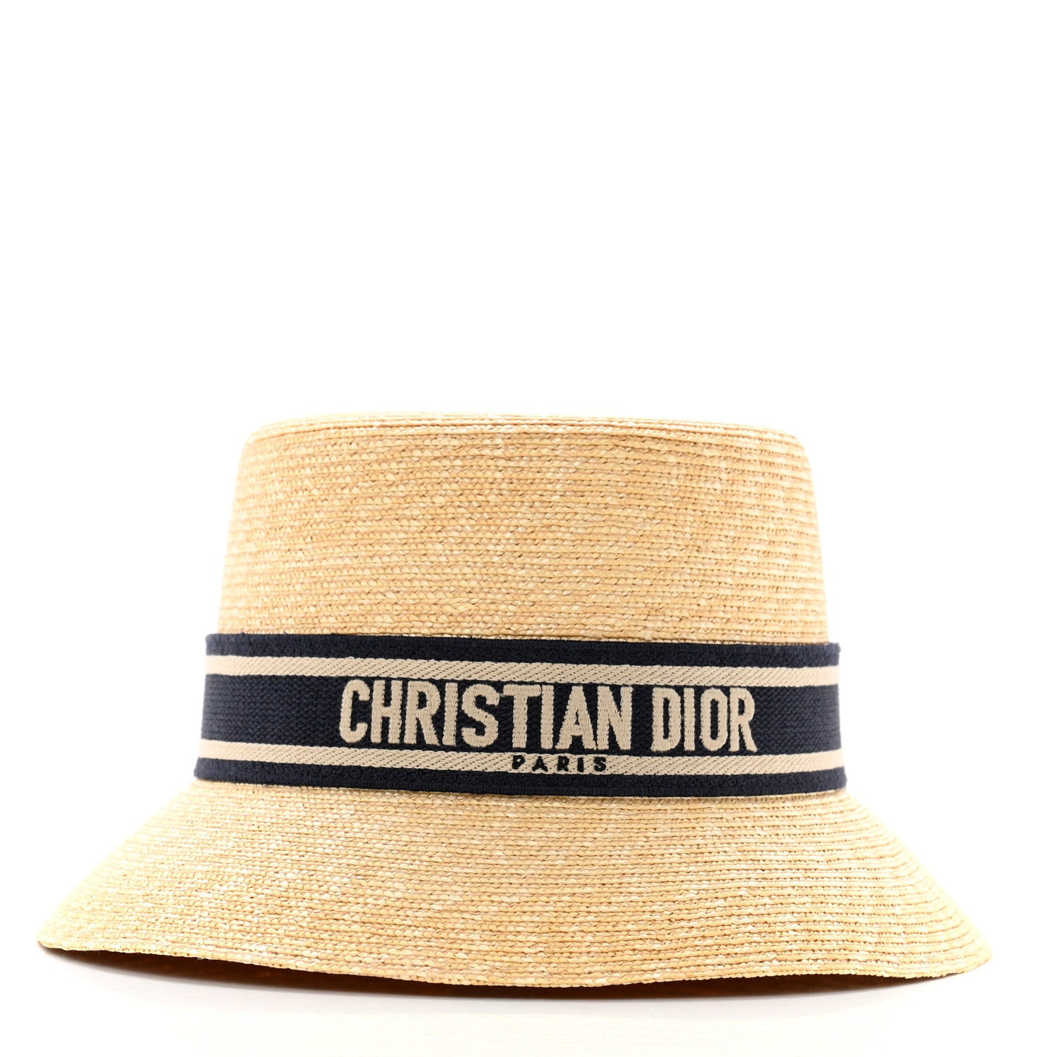 Christian Dior Straw Bucket Hat 57 Natural 3 of 11