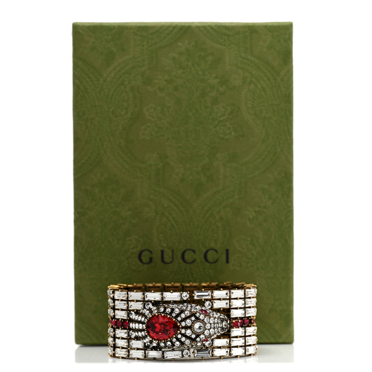 Gucci Crystals Snake Bracelet White Red 5 of 5