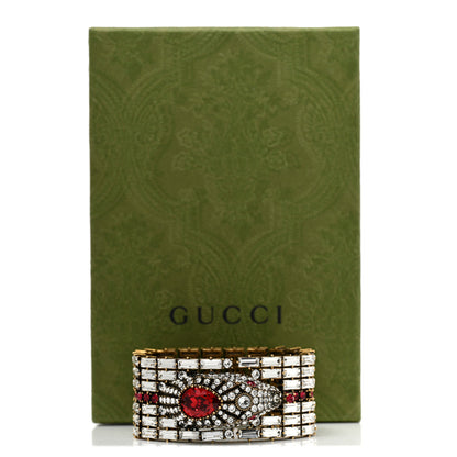 Gucci Crystals Snake Bracelet White Red 5 of 5