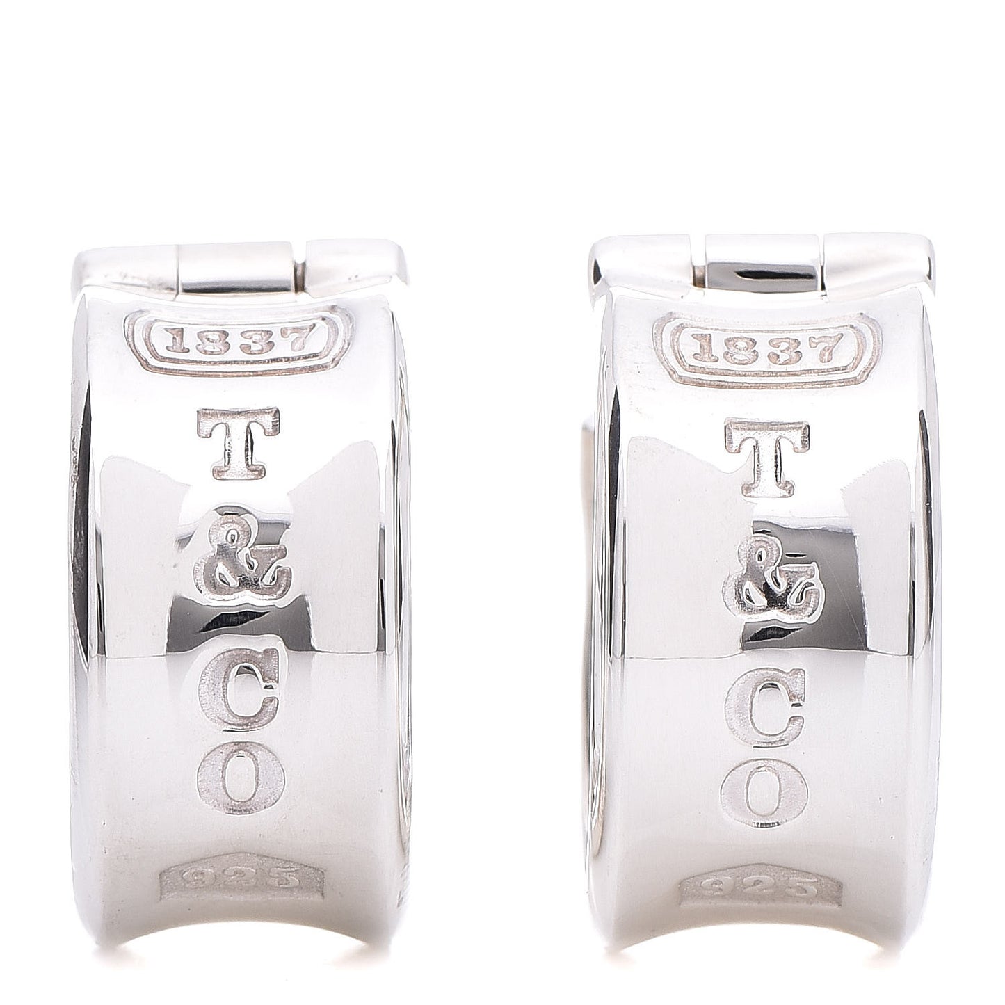 Sterling Silver Wide 1837 Hoop Earrings