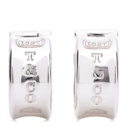 Tiffany Sterling Silver Wide 1837 Hoop Earrings 1 of 10