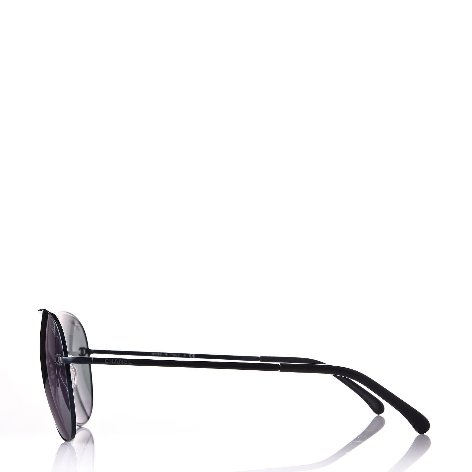 Chanel Aviator CC Sunglasses 4189-T-Q Black 3 of 8