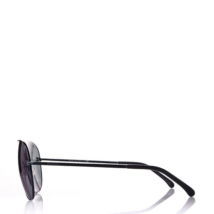 Chanel Aviator CC Sunglasses 4189-T-Q Black 3 of 8