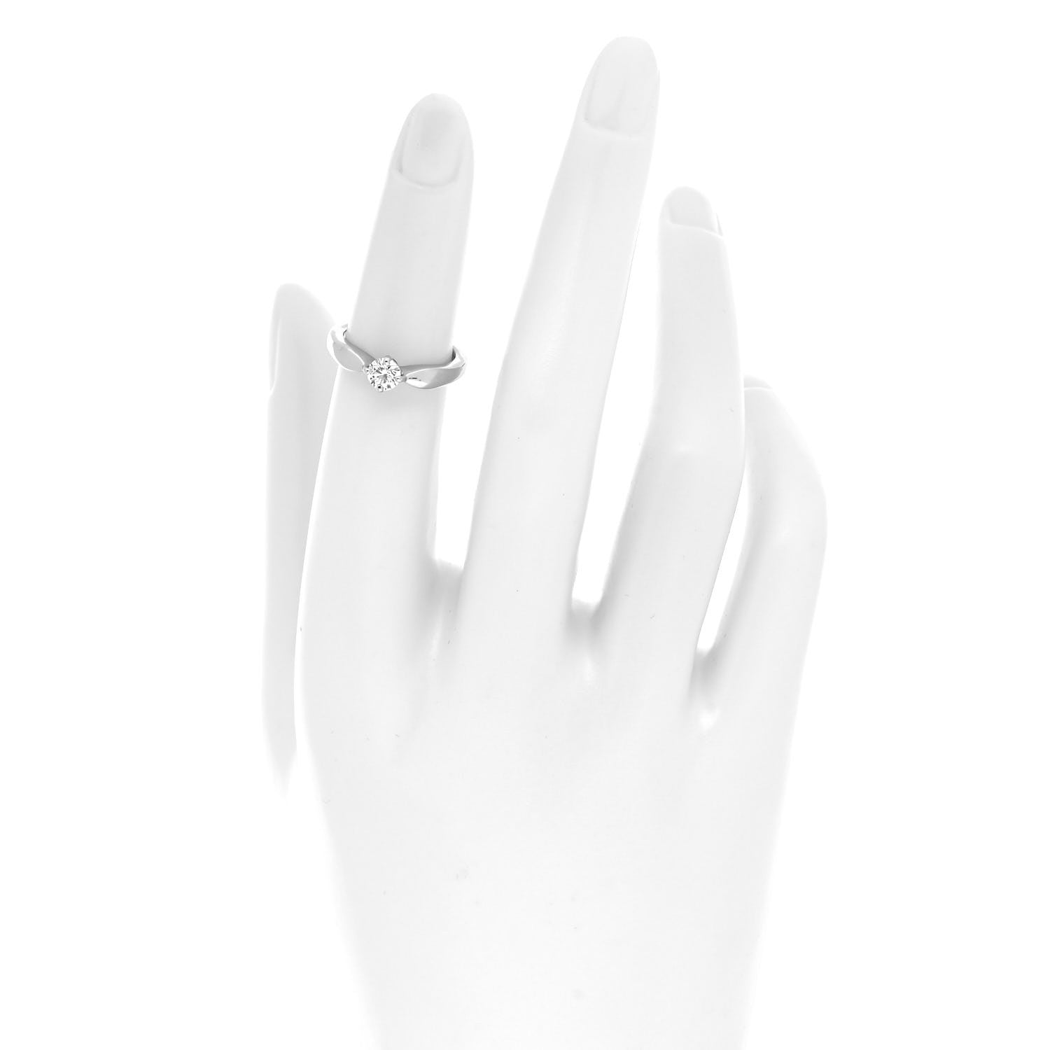 Bulgari Platinum Diamond .30ct Dedicata a Venezia Solitaire Engagement Ring 47 4 2 of 4