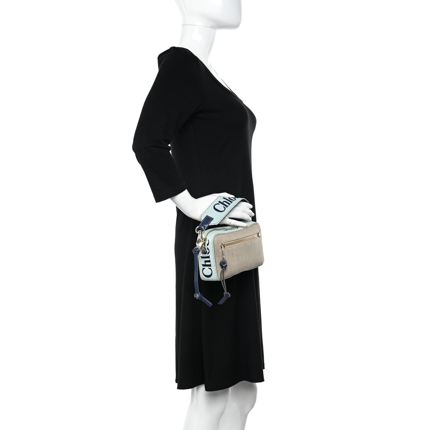Linen Woody Belt Bag Green Blue