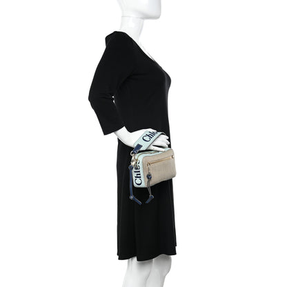 Chloe Linen Woody Belt Bag Green Blue 2 of 9