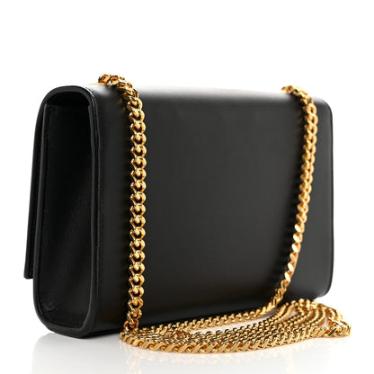 Saint Laurent Smooth Calfskin Small Classic Monogram Kate Tassel Chain Wallet Black 2 of 11