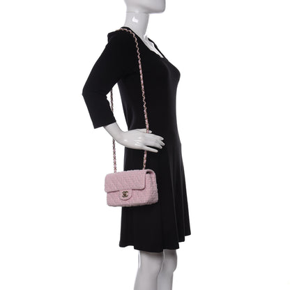 Chanel Tweed Quilted Mini Rectangular Flap Pink 2 of 11