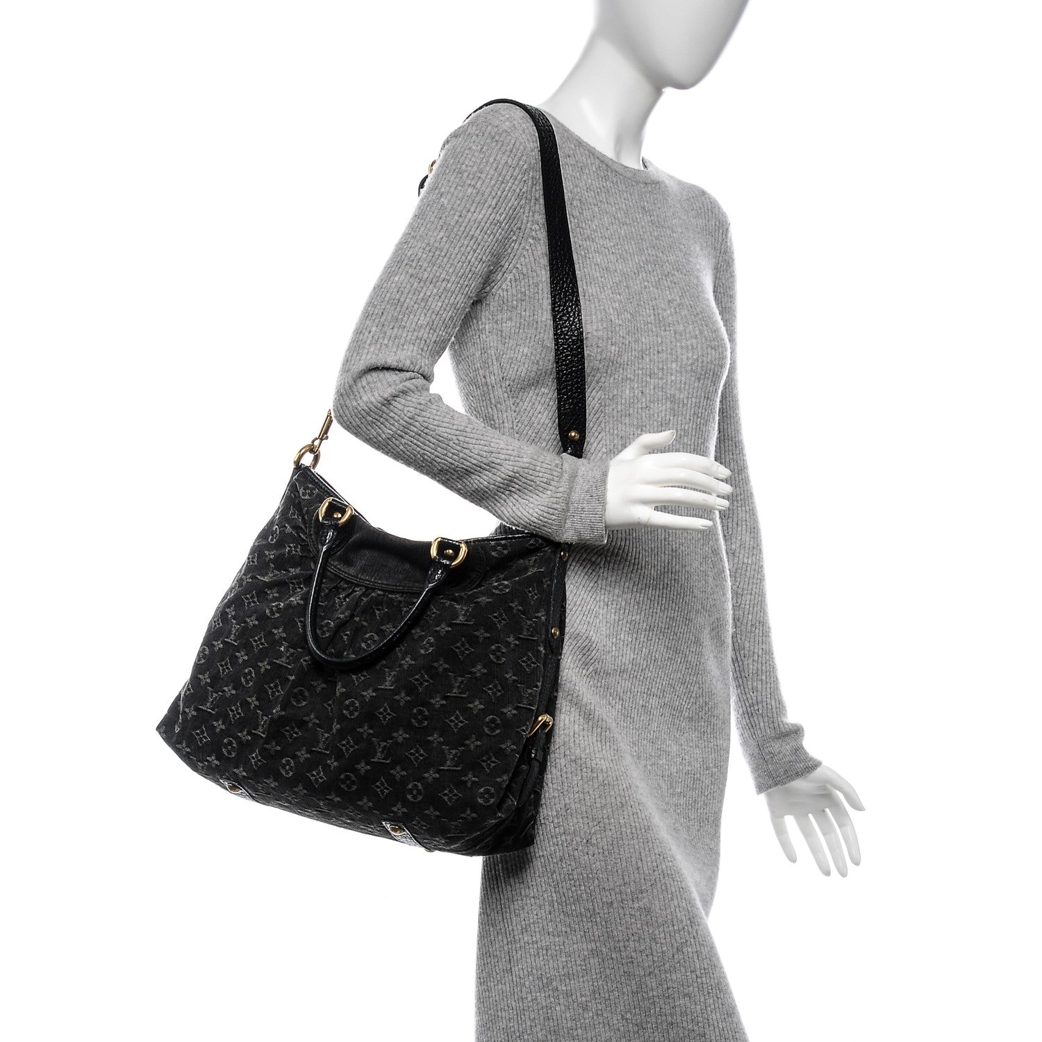 Louis Vuitton Denim Neo Cabby GM Black 2 of 6