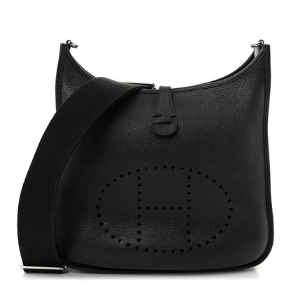 Hermes Taurillon Clemence Evelyne III PM Black 1 of 10