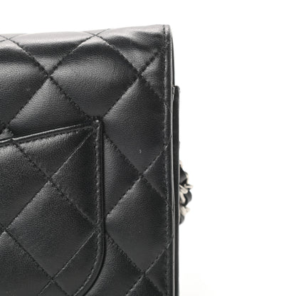 Chanel Lambskin Quilted Wallet On Chain WOC Black 16 of 17