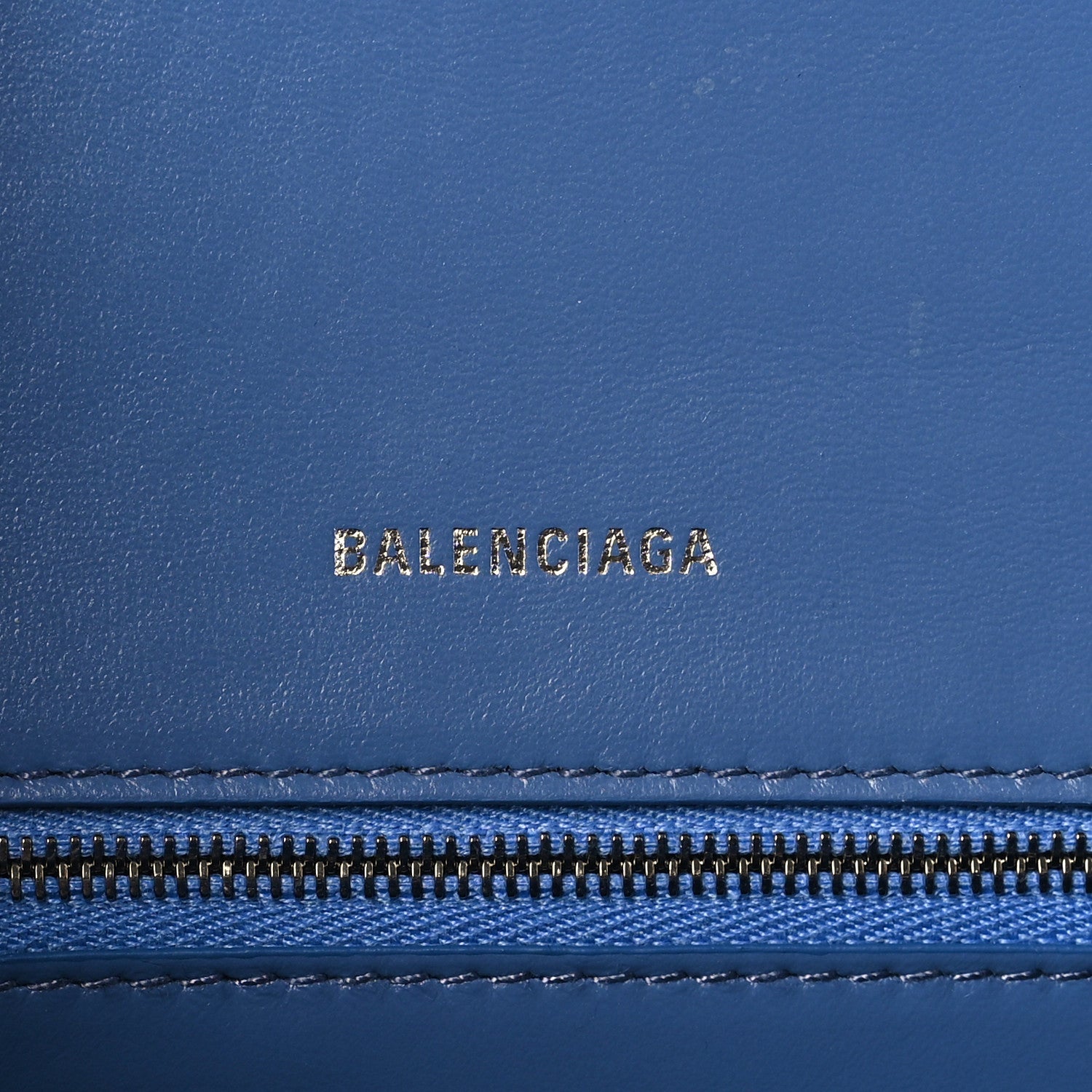 Balenciaga Denim BB Monogram Small Hourglass Top Handle Bag Blue 8 of 9
