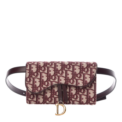 Christian Dior Oblique Saddle Belt Bag Bordeaux 1 of 9