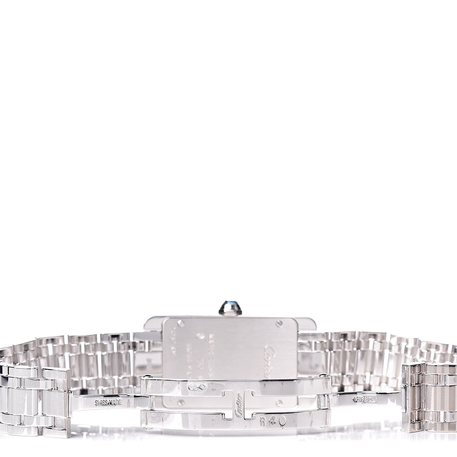 Cartier 18K White Gold 19mm Tank Americaine Quartz Watch 7 of 8
