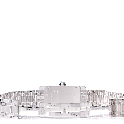 Cartier 18K White Gold 19mm Tank Americaine Quartz Watch 7 of 8