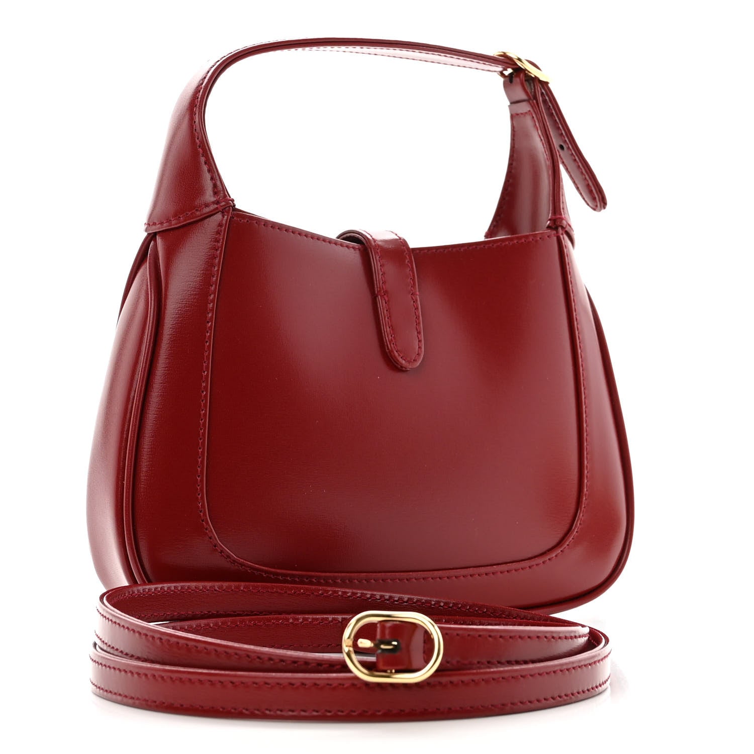 Gucci Boarded Dyana Lux Calfskin Mini Jackie 1961 Hobo New Cherry Red 3 of 9