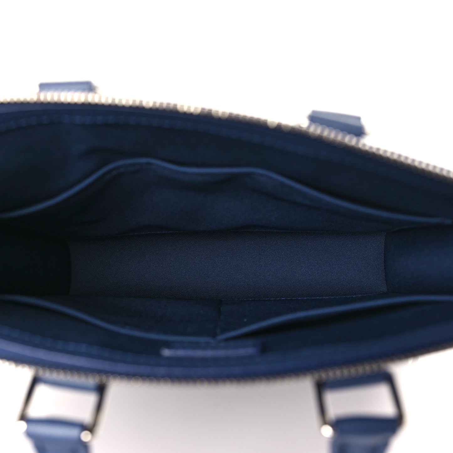 Monogram Ink Watercolor Sac Plat Zippé Blue