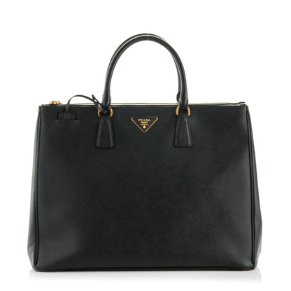 Prada Saffiano Lux Extra Large Galleria Double Zip Tote Black 1 of 8