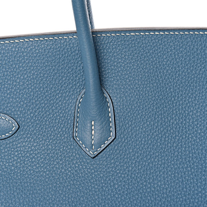 Hermes Togo Birkin 35 Blue Jean 28 of 36