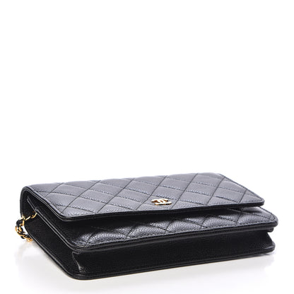 Chanel Caviar Quilted Wallet On Chain WOC Black 4 of 11