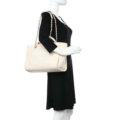 Chanel Mixed Fibers Small Deauville Tote White 2 of 10