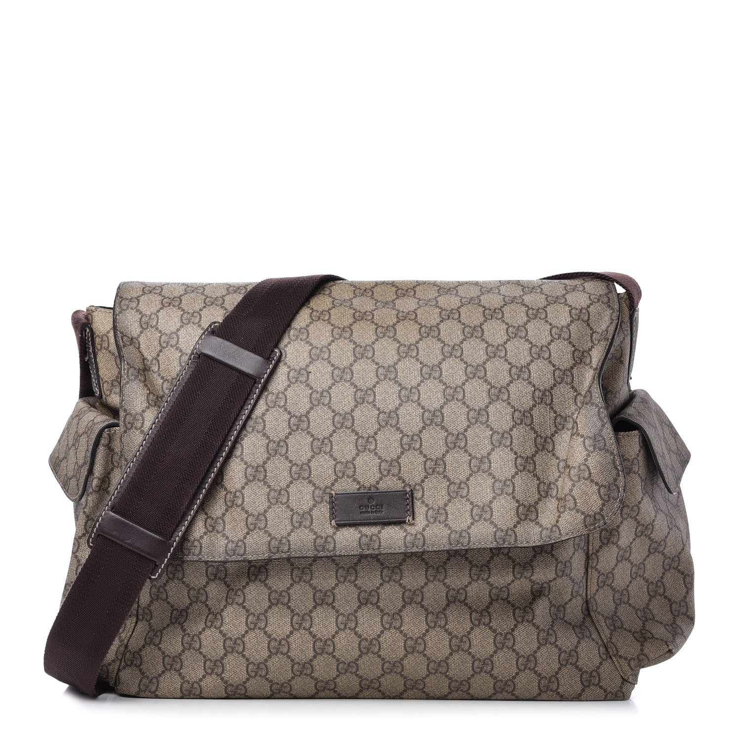Gucci GG Plus Monogram Messenger Diaper Bag Dark Brown 1 of 11