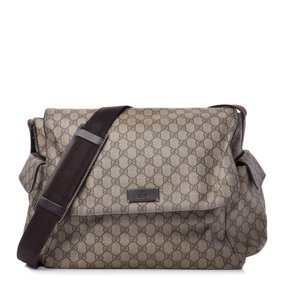 Gucci GG Plus Monogram Messenger Diaper Bag Dark Brown 1 of 11
