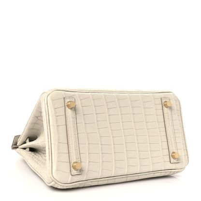 Hermes Matte Alligator Birkin 25 Beton 4 of 12