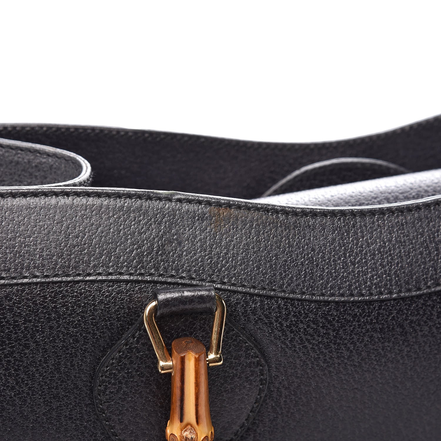 Gucci Calfskin Bamboo Top Handle Tote Dark Grey 17 of 17
