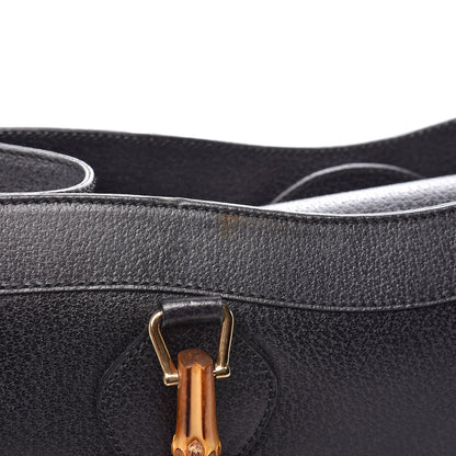 Gucci Calfskin Bamboo Top Handle Tote Dark Grey 17 of 17