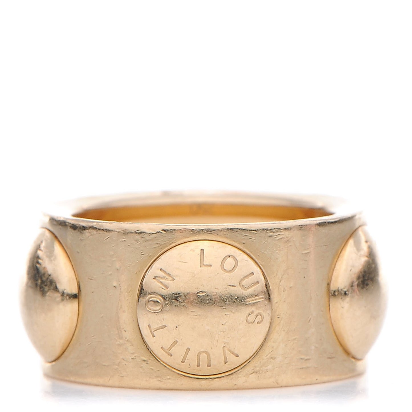 18K Yellow Gold Large Bague Clous Ring 49 5