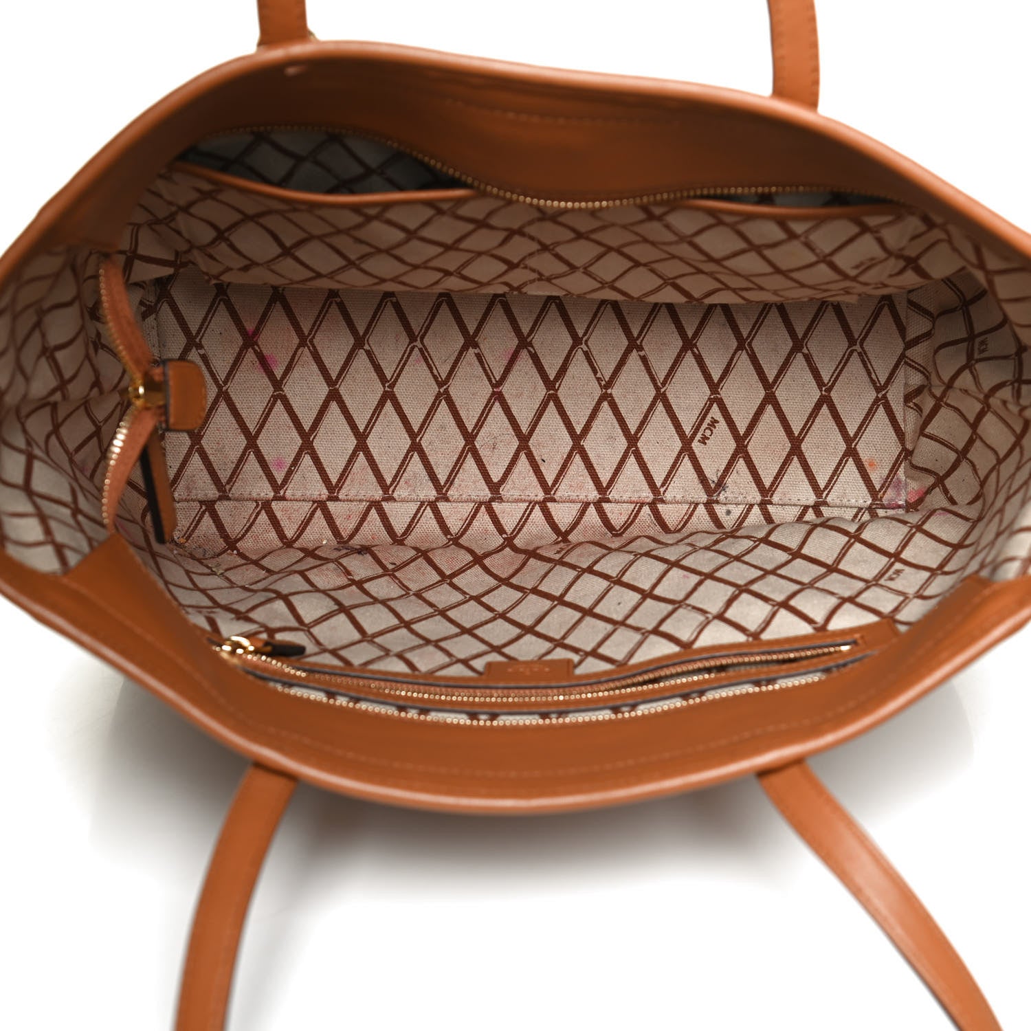 MCM Visetos Toni Shopper Tote Cognac 5 of 12