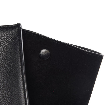Celine Drummed Calfskin Suede Medium Trapeze Black 7 of 12