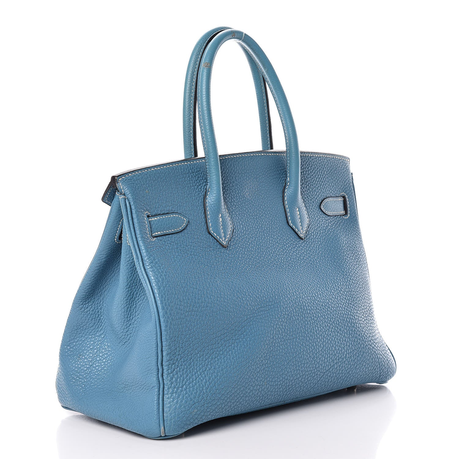 Hermes Taurillon Clemence Birkin 30 Blue Jean 3 of 51