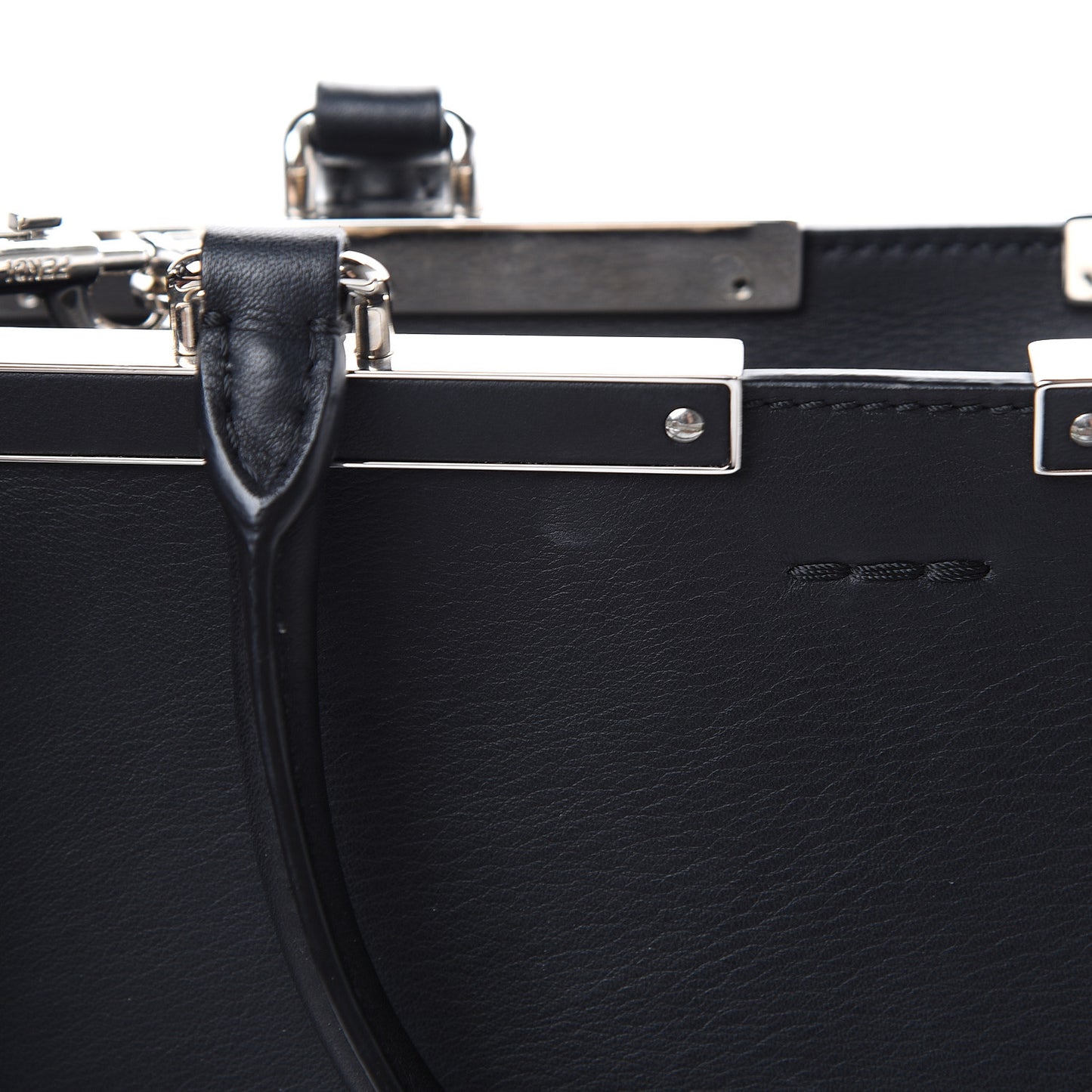 Vitello Pelo Flamingo Crocodile Embossed Petite 3Jours Tote Black