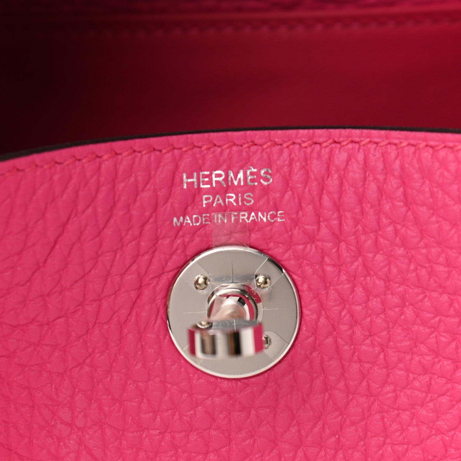Hermes Taurillon Clemence Mini Lindy 20 Rose Shocking 13 of 23