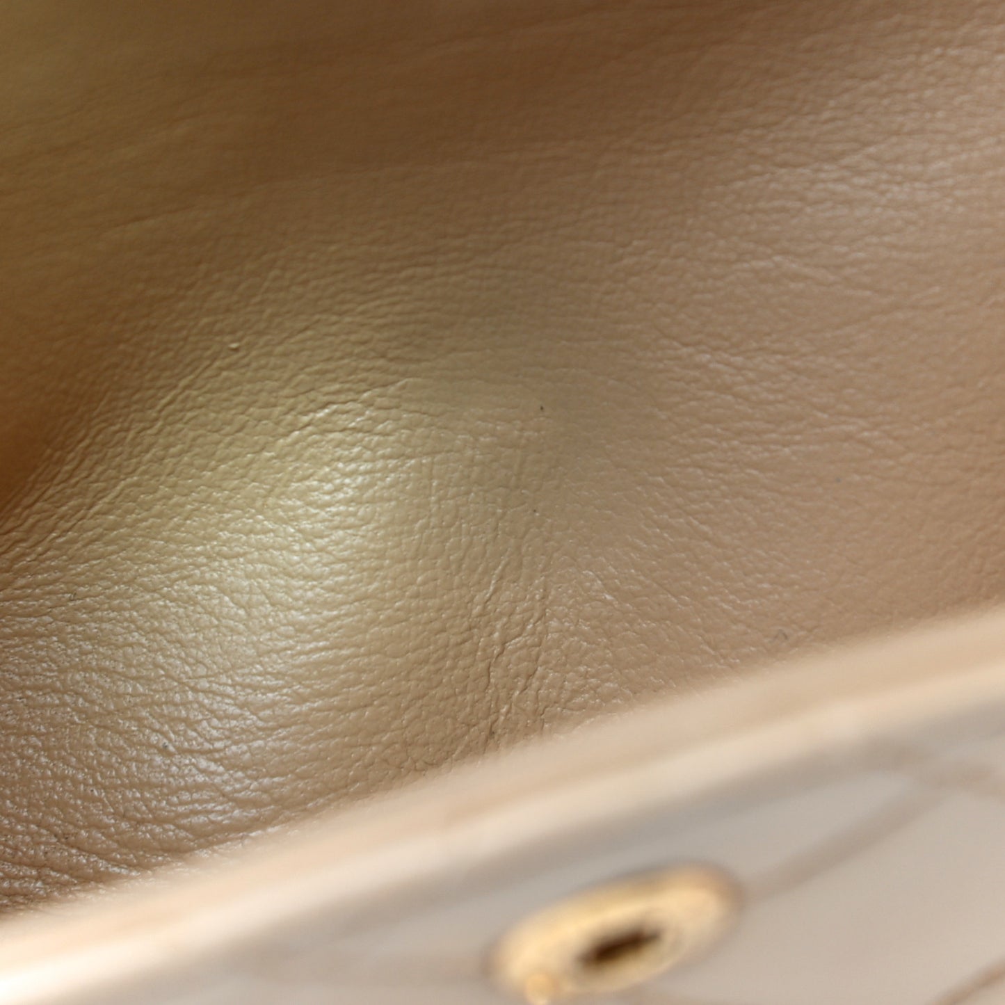 Lambskin Quilted Small Double Flap Beige