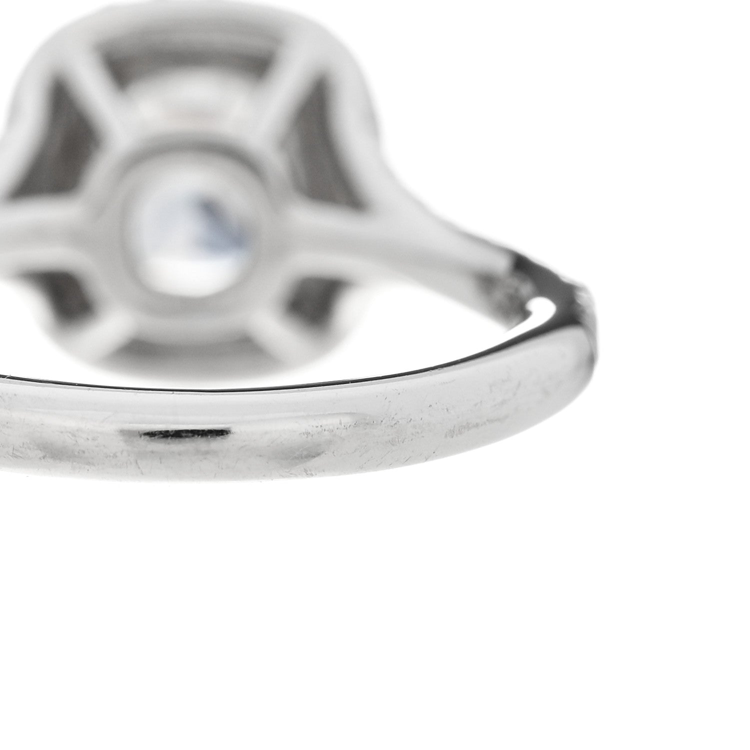 Tiffany Platinum Diamond .44ct Soleste Cushion Cut Double Halo Engagement Ring 44 3 7 of 8